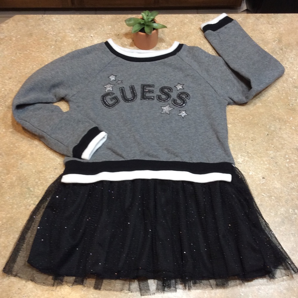 GUESS GIRLS BLACK L/S TOP